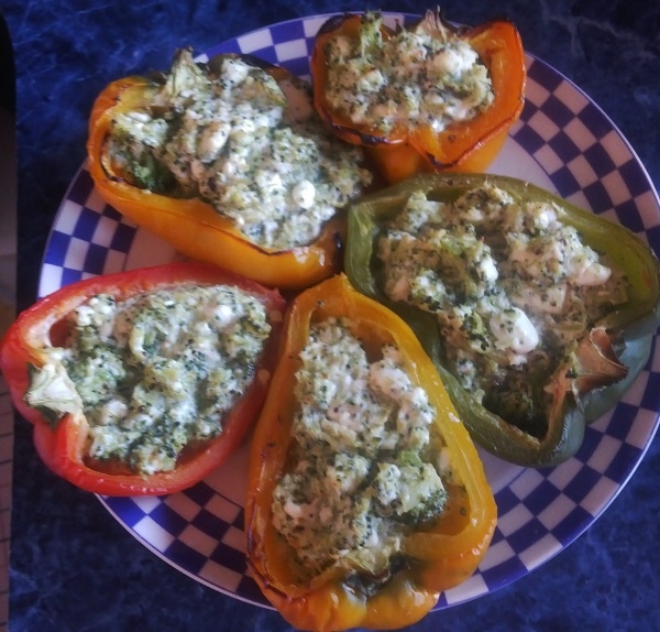 Roasted filled Peppers